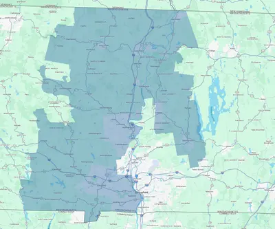 Easthampton Area Service Map